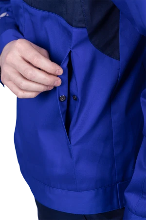 Куртка мужская СТРОНГ от механических воздействий и ОПЗ, цвет василёк/темно-синий Кур 1606.1