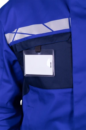 Куртка мужская СТРОНГ от механических воздействий и ОПЗ, цвет василёк/темно-синий Кур 1606.1