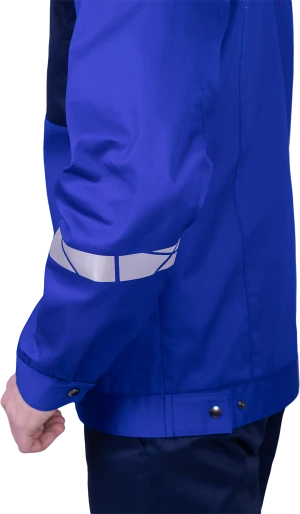 Куртка мужская СТРОНГ от механических воздействий и ОПЗ, цвет василёк/темно-синий Кур 1606.1