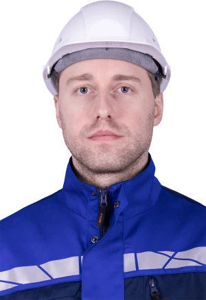 Куртка мужская СТРОНГ от механических воздействий и ОПЗ, цвет василёк/темно-синий Кур 1606.1