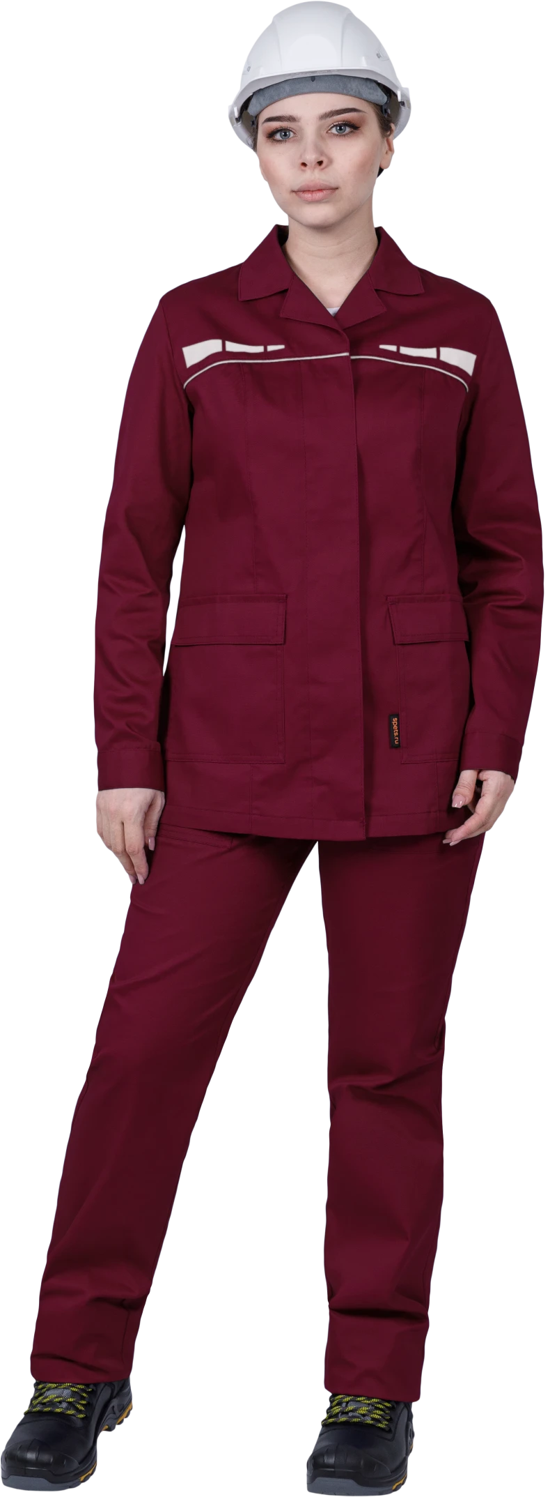 Костюм женский ОПЕРАТОР от механических воздействий и ОПЗ (куртка, брюки), цвет бордо Кос 796