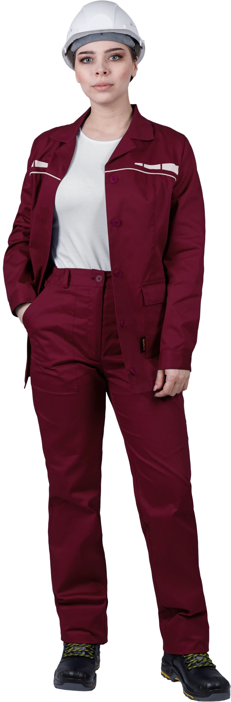 Костюм женский ОПЕРАТОР от механических воздействий и ОПЗ (куртка, брюки), цвет бордо Кос 796