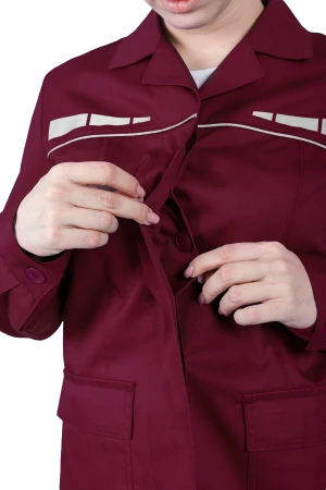 Костюм женский ОПЕРАТОР от механических воздействий и ОПЗ (куртка, брюки), цвет бордо Кос 796