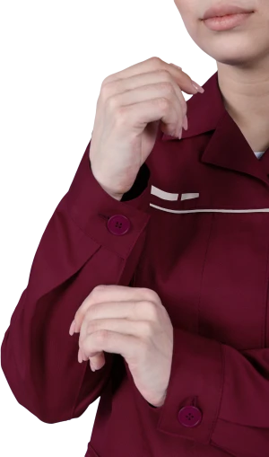 Костюм женский ОПЕРАТОР от механических воздействий и ОПЗ (куртка, брюки), цвет бордо Кос 796