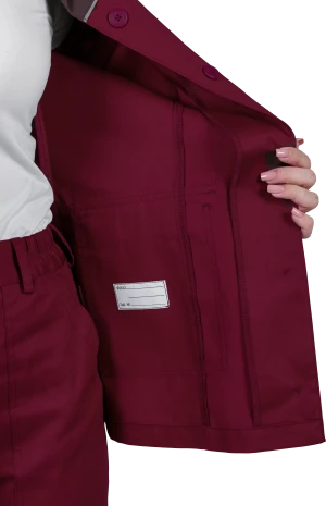 Костюм женский ОПЕРАТОР от механических воздействий и ОПЗ (куртка, брюки), цвет бордо Кос 796