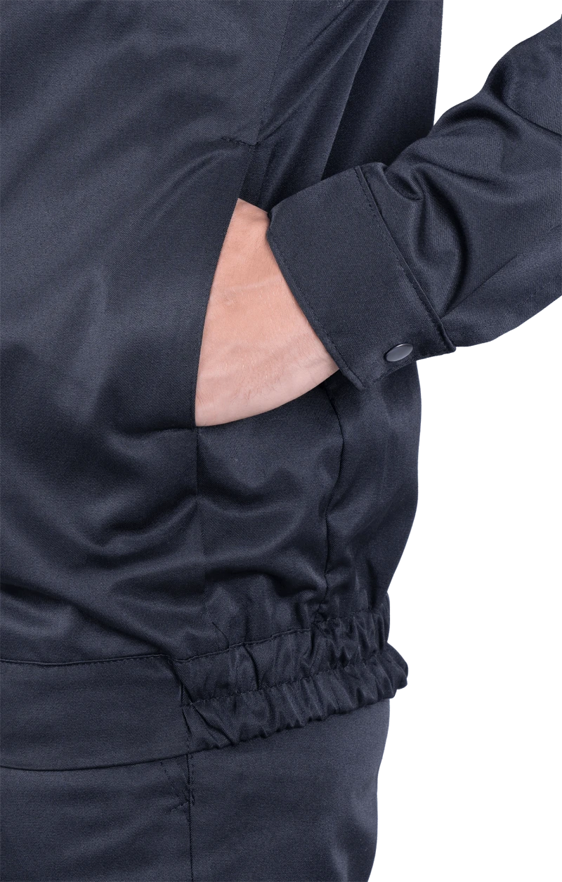 Костюм мужской ОХРАНА от механических воздействий и ОПЗ (куртка, брюки), черный Кос 401