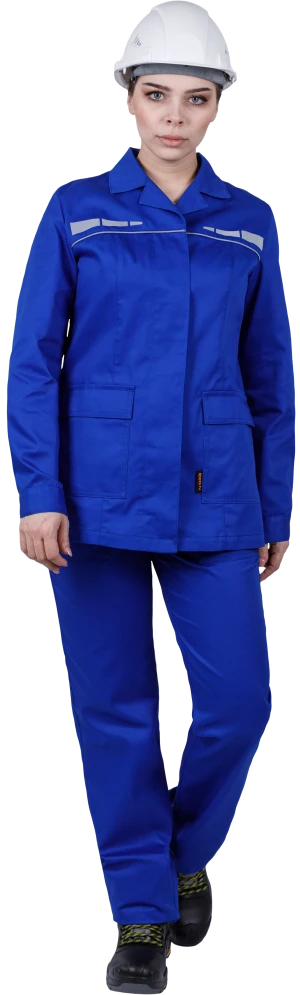 Костюм женский ОПЕРАТОР от механических воздействий и ОПЗ (куртка, брюки), цвет василёк Кос 797