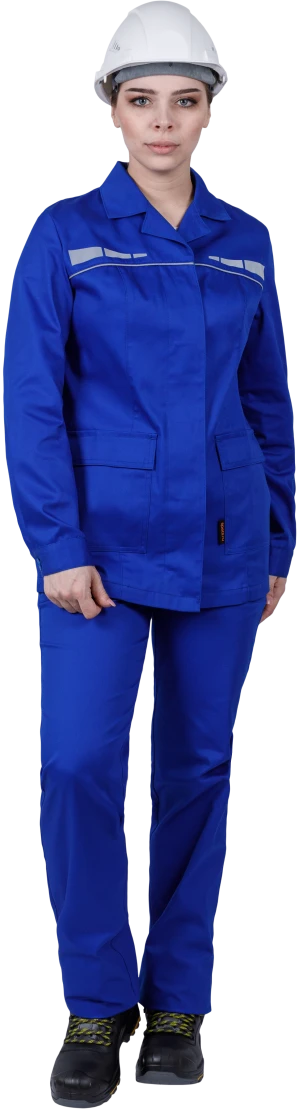 Костюм женский ОПЕРАТОР от механических воздействий и ОПЗ (куртка, брюки), цвет василёк Кос 797