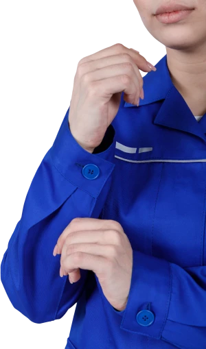 Костюм женский ОПЕРАТОР от механических воздействий и ОПЗ (куртка, брюки), цвет василёк Кос 797