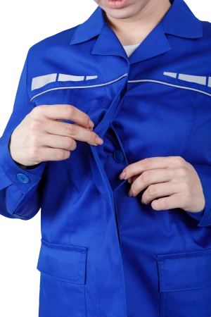 Костюм женский ОПЕРАТОР от механических воздействий и ОПЗ (куртка, брюки), цвет василёк Кос 797