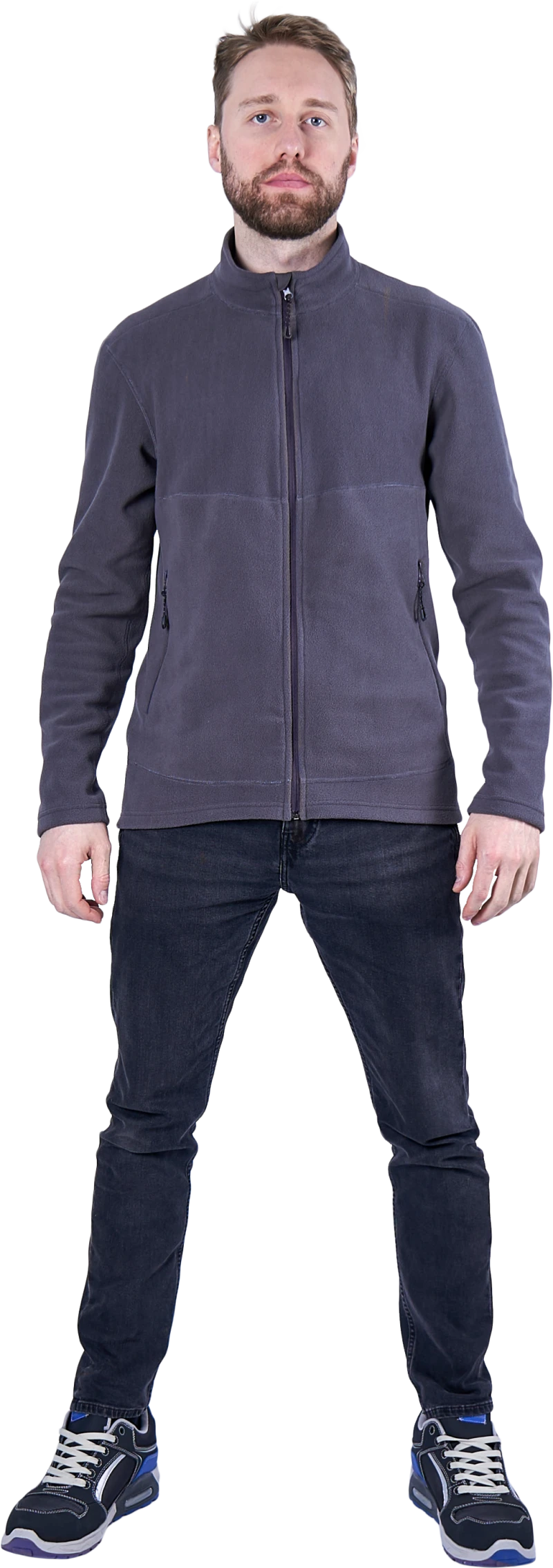 Куртка флисовая ФЬЮЖЕН, темно-серая Кур 1023