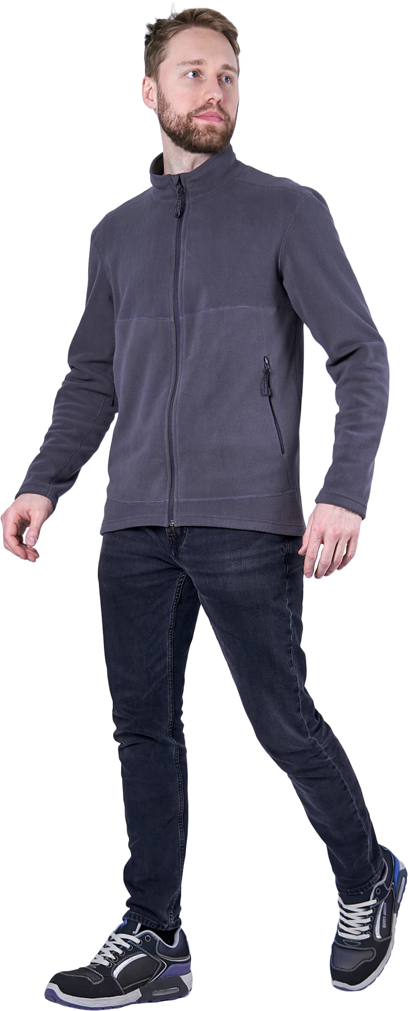 Куртка флисовая ФЬЮЖЕН, темно-серая Кур 1023