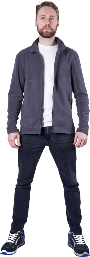 Куртка флисовая ФЬЮЖЕН, темно-серая Кур 1023