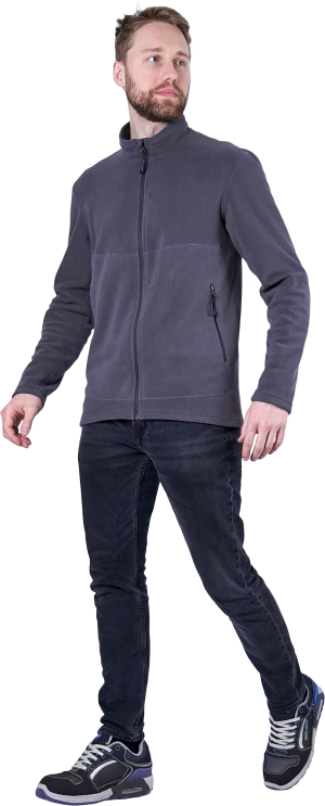 Куртка флисовая ФЬЮЖЕН, темно-серая Кур 1023