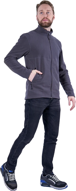 Куртка флисовая ФЬЮЖЕН, темно-серая Кур 1023