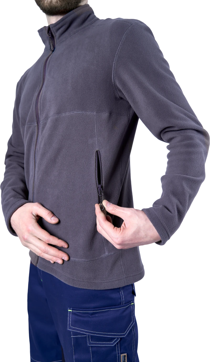 Куртка флисовая ФЬЮЖЕН, темно-серая Кур 1023