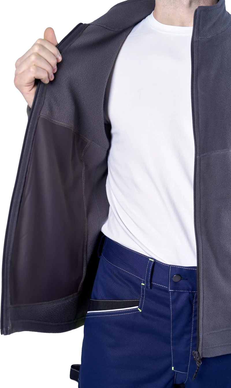 Куртка флисовая ФЬЮЖЕН, темно-серая Кур 1023