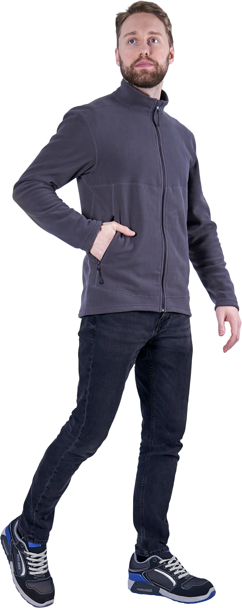 Куртка флисовая ФЬЮЖЕН, темно-серая Кур 1023