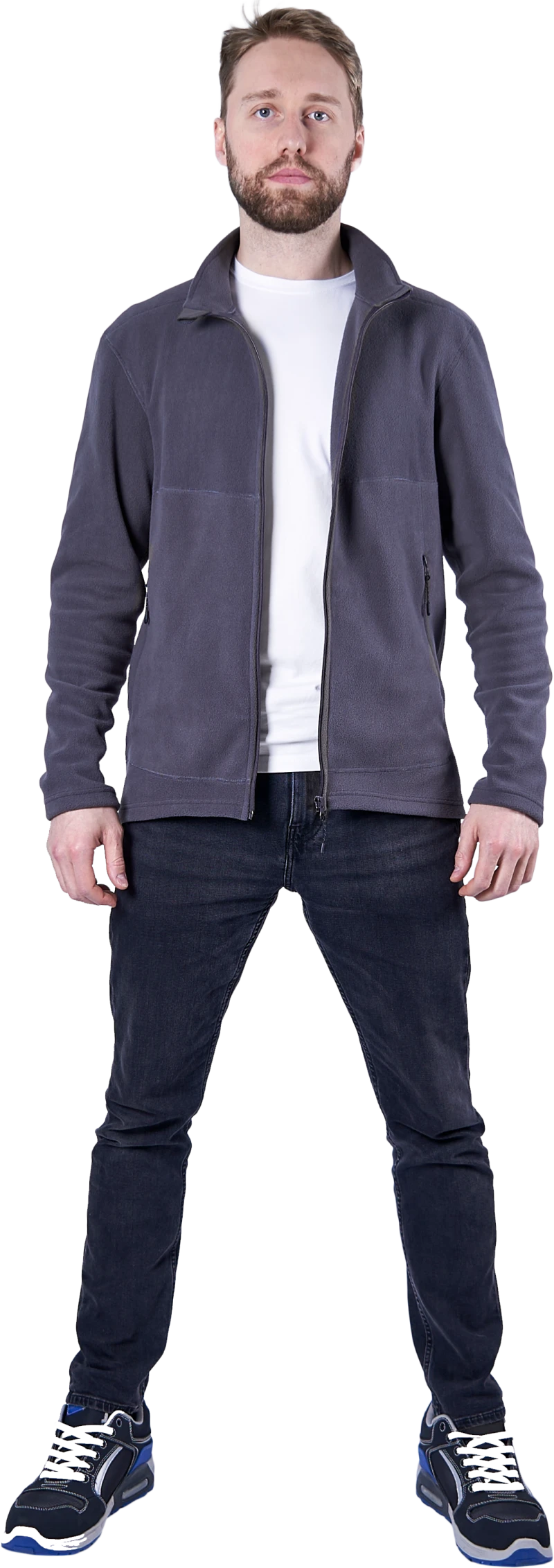 Куртка флисовая ФЬЮЖЕН, темно-серая Кур 1023