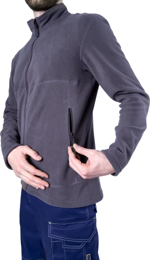 Куртка флисовая ФЬЮЖЕН, темно-серая Кур 1023