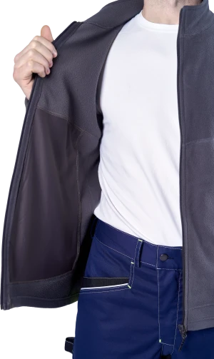 Куртка флисовая ФЬЮЖЕН, темно-серая Кур 1023