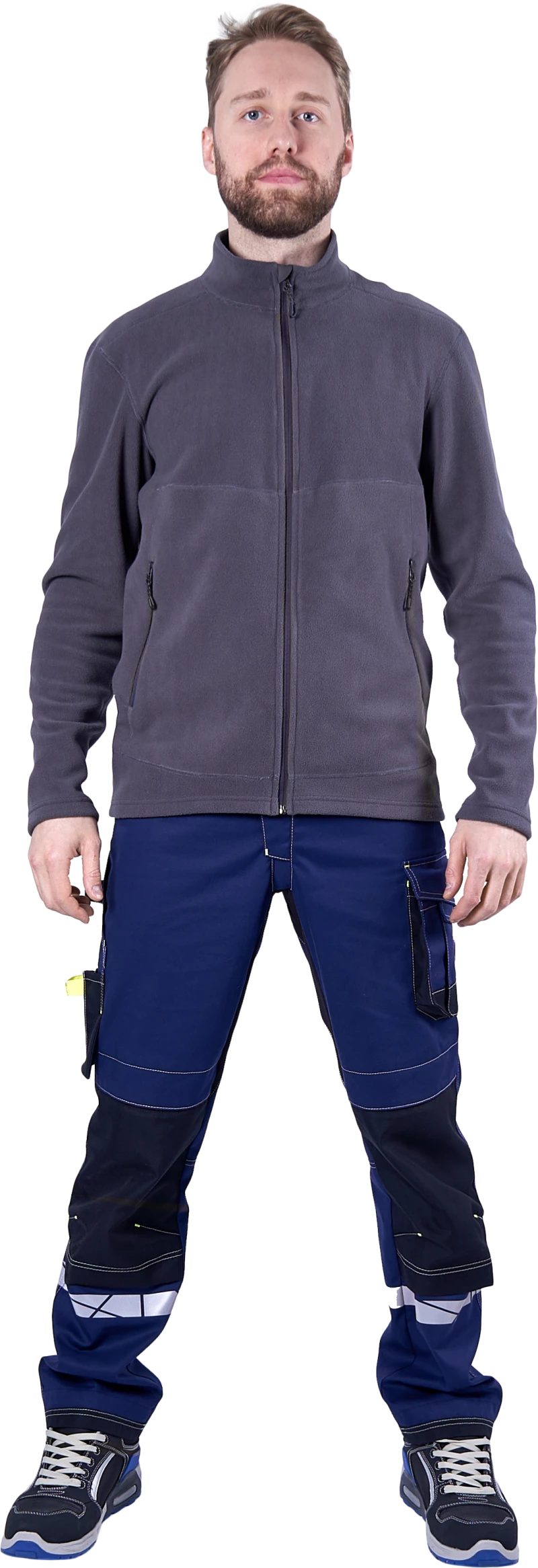 Куртка флисовая ФЬЮЖЕН, темно-серая Кур 1023