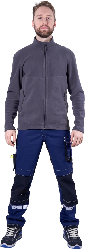 Куртка флисовая ФЬЮЖЕН, темно-серая Кур 1023