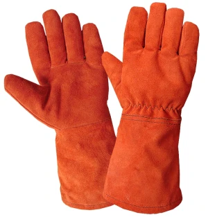 Краги МЕТАЛЛУРГ ЛЮКС, спилок, красные, 5-ти палые, подкладка термоизолирующий нетканый мат-л, арамидные нити Пер 245