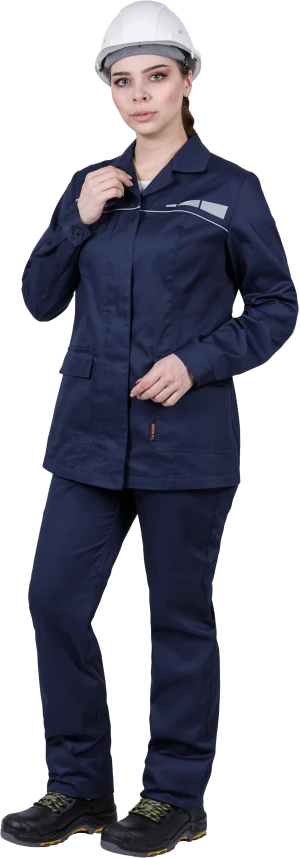 Костюм женский ОПЕРАТОР от механических воздействий и ОПЗ (куртка, брюки), цвет темно-синий Кос 798