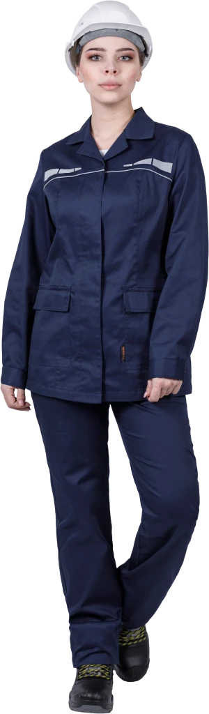 Костюм женский ОПЕРАТОР от механических воздействий и ОПЗ (куртка, брюки), цвет темно-синий Кос 798