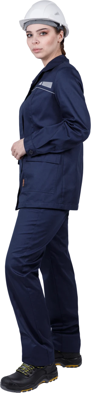 Костюм женский ОПЕРАТОР от механических воздействий и ОПЗ (куртка, брюки), цвет темно-синий Кос 798