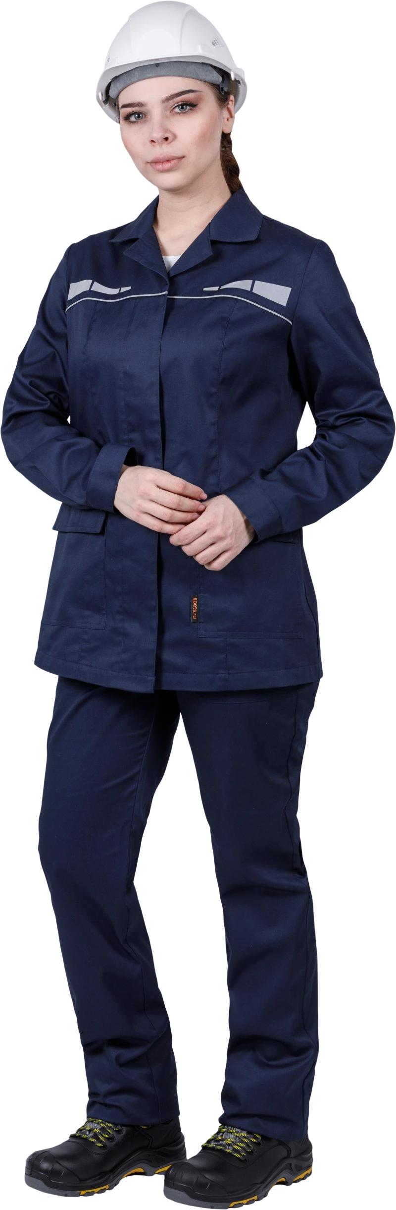 Костюм женский ОПЕРАТОР от механических воздействий и ОПЗ (куртка, брюки), цвет темно-синий Кос 798