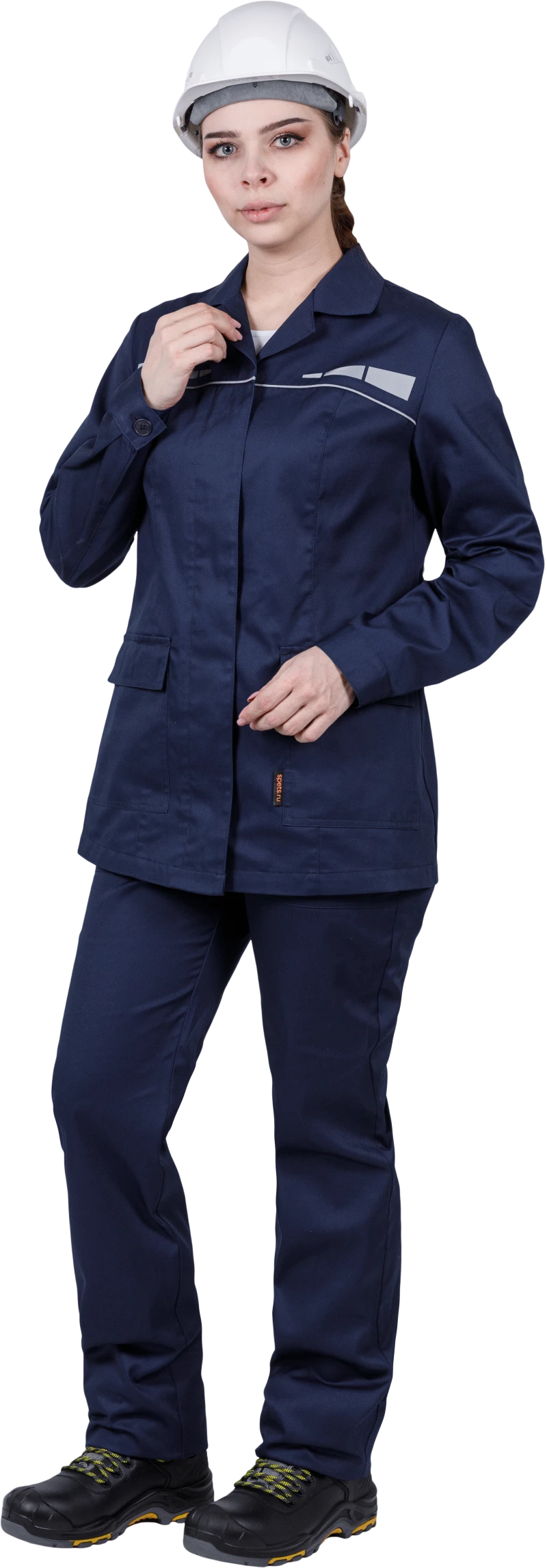 Костюм женский ОПЕРАТОР от механических воздействий и ОПЗ (куртка, брюки), цвет темно-синий Кос 798