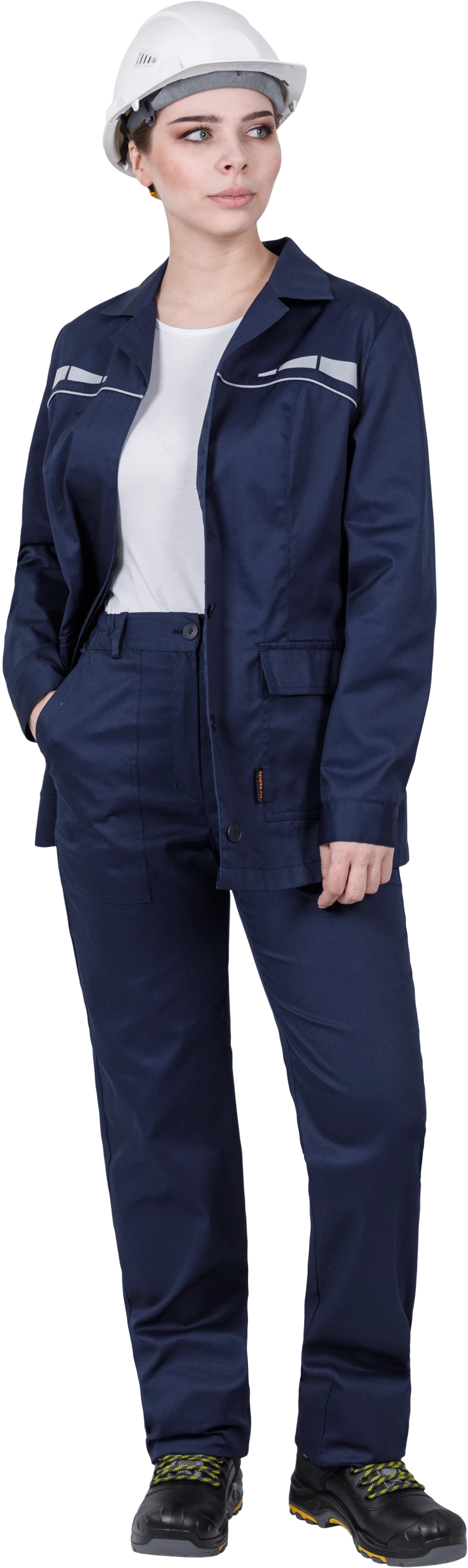 Костюм женский ОПЕРАТОР от механических воздействий и ОПЗ (куртка, брюки), цвет темно-синий Кос 798