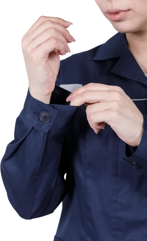 Костюм женский ОПЕРАТОР от механических воздействий и ОПЗ (куртка, брюки), цвет темно-синий Кос 798