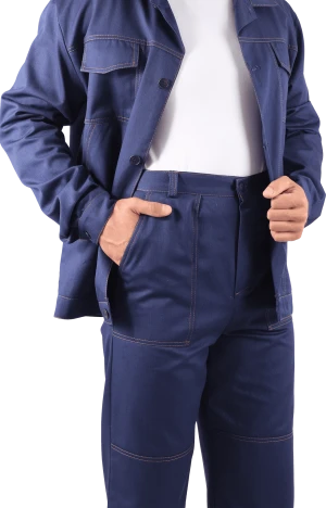 Костюм мужской МУРАВЕЙ от механических воздействий и ОПЗ (куртка, брюки), темно-синий Кос 006