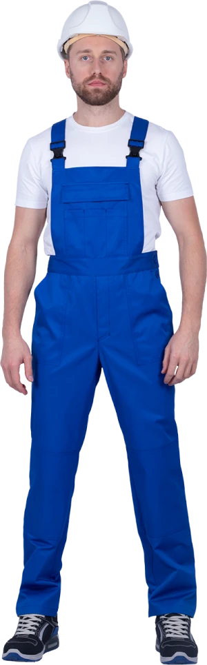 Костюм мужской СПЕЦИАЛИСТ-2 от механических воздействий и ОПЗ (куртка, полукомбинезон), василёк/темно-синий