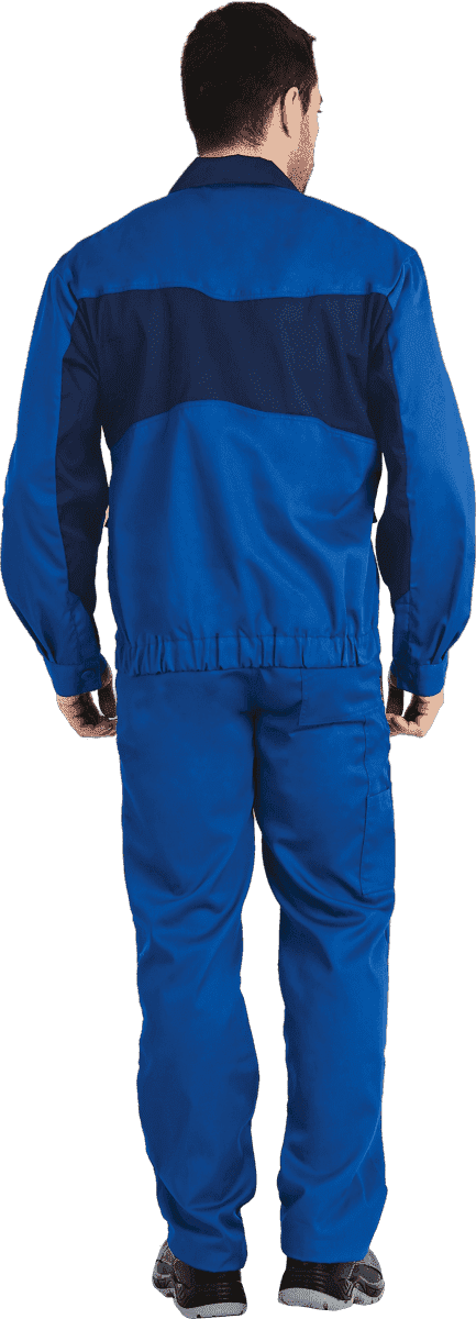 Костюм мужской СПЕЦИАЛИСТ-2 от механических воздействий и ОПЗ (куртка, полукомбинезон), василёк/темно-синий Кос 516