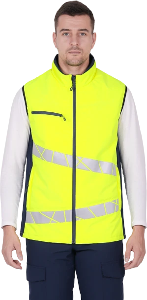 Жилет мужской утепленный ACTIVE, флуоресцентный желтый-синий