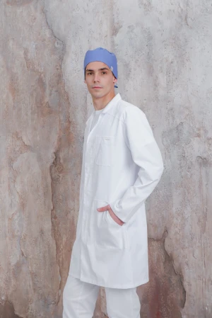 Халат медицинский мужской «Практик», белый ЛЛ 2113.01