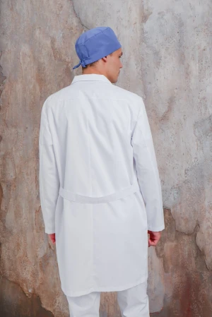 Халат медицинский мужской «Практик», белый ЛЛ 2113.01