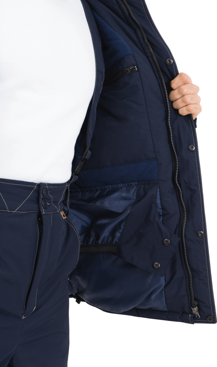 Куртка мужская ХАЙ-ТЕК от пониженных температур воздуха и ветра, механических воздействий и ОПЗ, синий/бежевый Кур 323