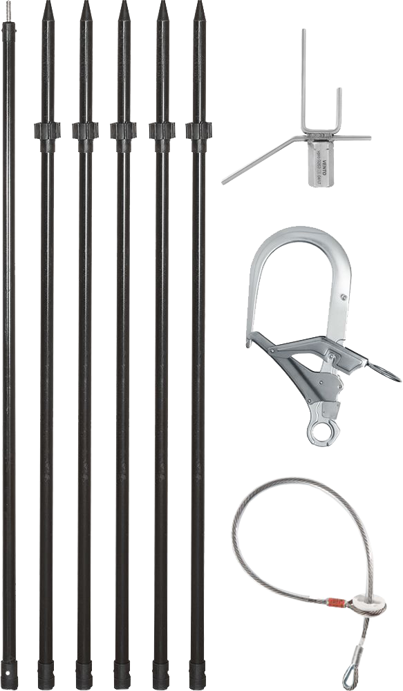 Комплект ИНСТАЛ-3 (vpro 0273) штанга + шип + карабин инсталляционный + C10E Поя 254.0273