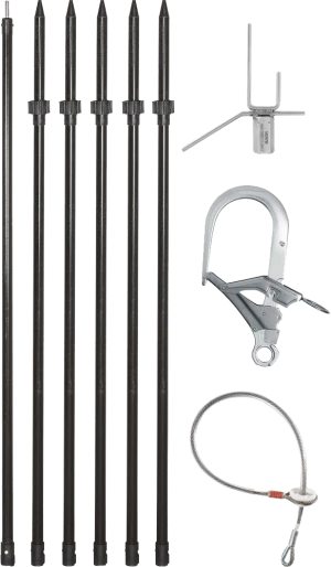 Комплект ИНСТАЛ-3 (vpro 0273) штанга + шип + карабин инсталляционный + C10E Поя 254.0273