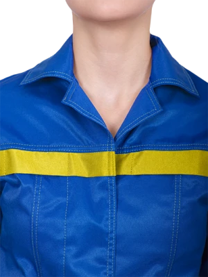 Костюм женский ПРЕМЬЕРА ЛЮКС от механических воздействий и ОПЗ (куртка, брюки), василёк Кос 579