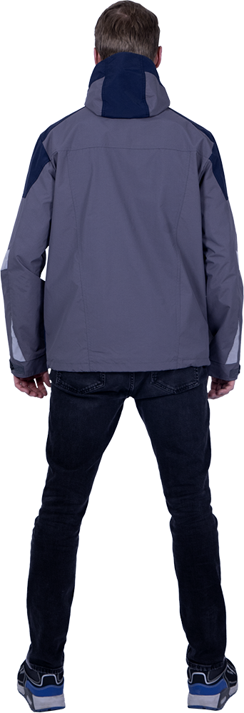 Куртка-штормовка РЕСПЕКТ, серый-т/синий Кур 703