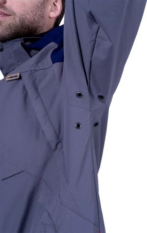 Куртка-штормовка РЕСПЕКТ, серый-т/синий Кур 703