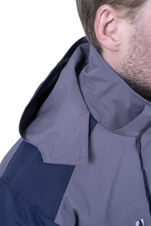 Куртка-штормовка РЕСПЕКТ, серый-т/синий Кур 703