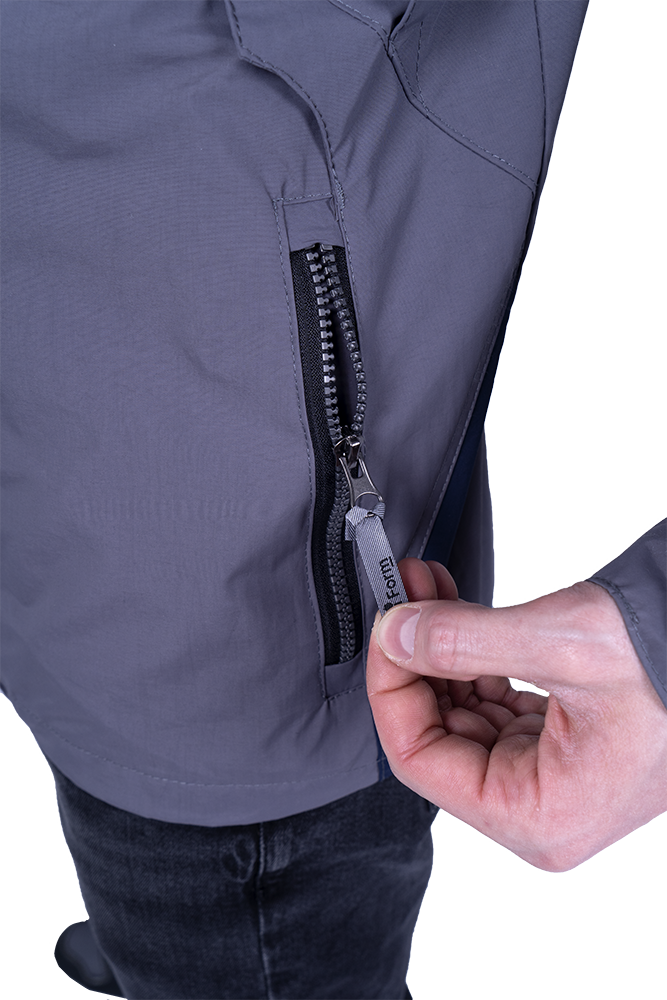 Куртка-штормовка РЕСПЕКТ, серый-т/синий Кур 703