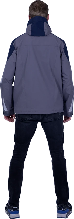 Куртка-штормовка РЕСПЕКТ, серый-т/синий Кур 703